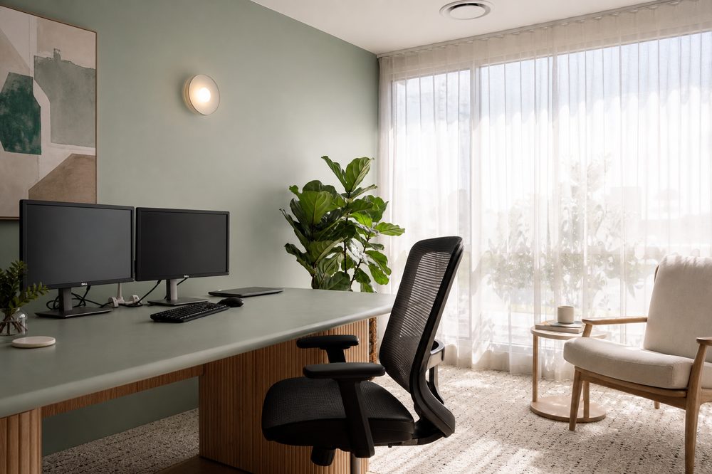 Calm, light-filled Dosely consultation room